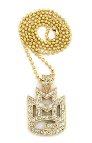New Iced Out MMG Maybach Group Pendant 3mm/27 Ball Chain Hip Hop Necklace BXZ63G