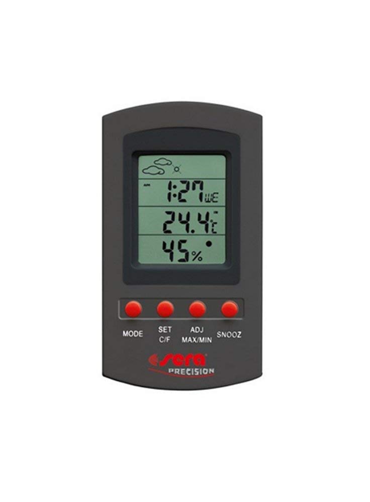 sera (32032) Reptile Thermometer/Hygrometer for Terrariums, Combination Device for Continuous Measurement of Temperature and Humidity in Terrarium