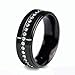 LOVERSRING His and Hers Couple Ring Bridal Set His Hers 3pc Women Black Gold Filled Cz Man Titanium Wedding Ring Band Set