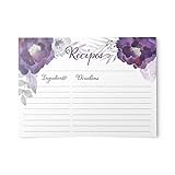 Floral Design in Vibrant, High Quality Ink: Our charming, sophisticated recipe cards feature various elegant floral, botanical themed elements. Durable and Water Resistant: Truly the best recipe cards you can find. These 14 pt. matte cardstock recipe...