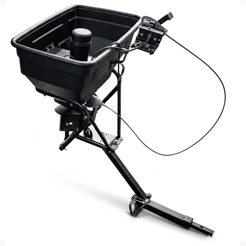 Field Tuff Hitch Mount Grass Seed Spreader with Rain...