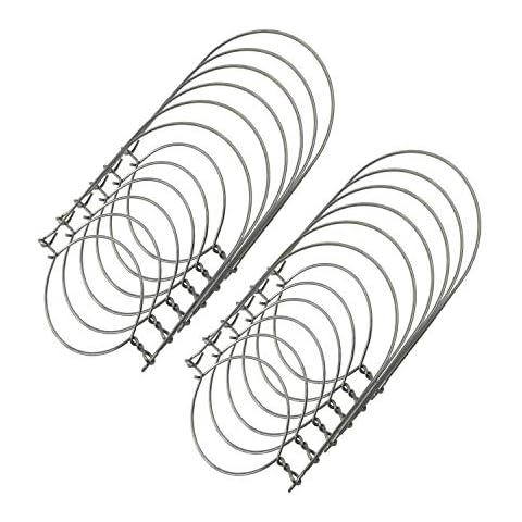 THINKCHANCES 12pcs Silver Rustproof Stainless Steel Wire Handles (Handle-Ease) Solar Fairy Hangers Hooks for Mason Ball Pint Canning Jars (Wide Mouth, 12 Pack) Cover