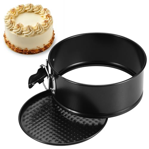 Zocipro Tortiera Apribile 16cm, Teglia Rotondo per Torte Antiaderente con Fondo Rimovibile, Mini Piccoli Stampi in Acciaio al Carbonio per Torte Cheesecake Pizze Quiche