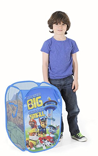Image of Nickelodeon Paw Patrol Pop Up Laundry Hamper with Durable Carry Handles,Kids Clothes Storage Organizer, 21 inch H x 13.5 inch W x 13.5 inch L
