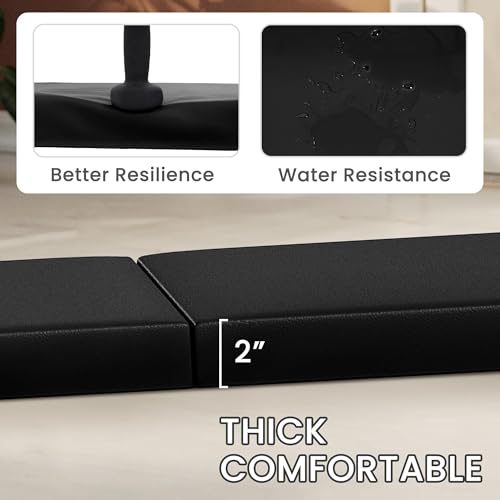 image for Fitvids Folding Exercise Gymnastics Mat, 2'x6'x2