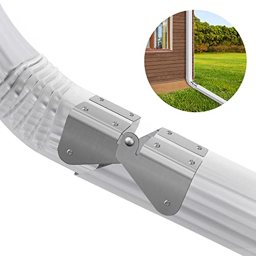 2 Pcs Gutter Extension Hinge, Downspout Extension Flip-Up Hinge, Easy DIY Installation on Any Size Rectangle or Square Downspout (2) (2) - Thumbnail 6