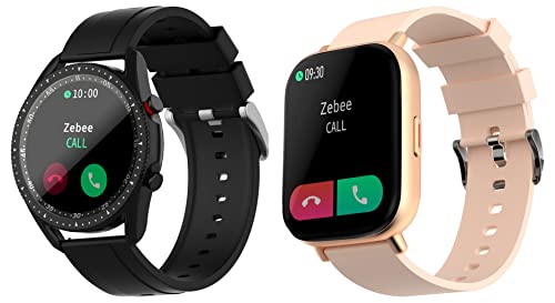 Image of ZEBRONICS ZEB-FIT4220CH Smart Fitness Watch with Call Function via Built-in Speaker and Mic, SpO2, BP & Heart Rate Monitor & ZEB-FIT7220CH Bluetooth Smart Watch, 4.4cm