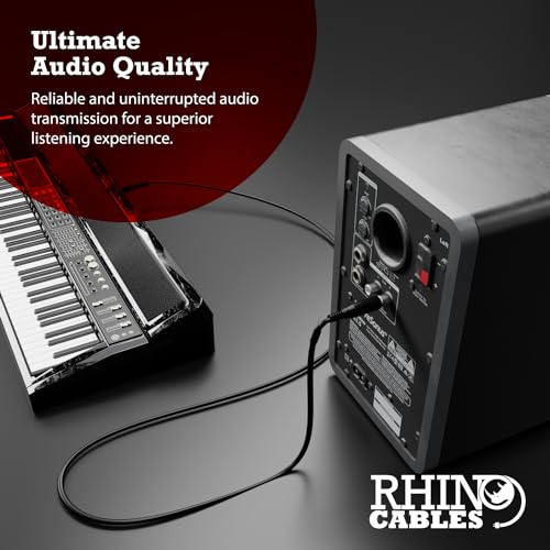 rhinocables 3.5mm to 6.35mm Jack Audio Cable TRS Stereo Aux Sound Lead Male Plug (6.35mm, ¼ in to 3.5mm - Image 3