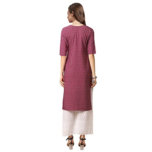 Image of Pinkmint Women's Crepe Digital Print Straight Kurta [Pack of 4]