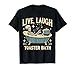 Vintage Live Laugh Toaster Bath Gifts Tee Co Unisex Adult Skeleton Bathroom Humorous Design T-Shirt Black S