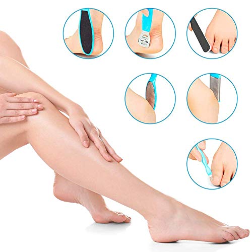 Vitalogy - Pedicure Tools for Feet - 8 in 1 Pedicure Kit | Foot Scrubber for Dead Skin, Callus Remover, Foot Scraper, Foot File, Pitchfork, Filer for Nail Repair - 1 Set