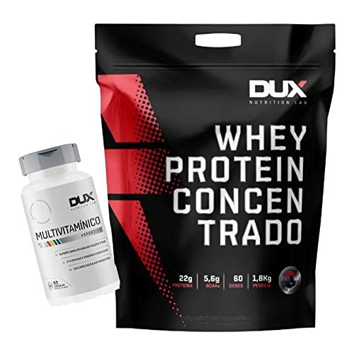 Whey Concentrado 1,8kg + Multivitaminico Dux Nutrition (chocolate)