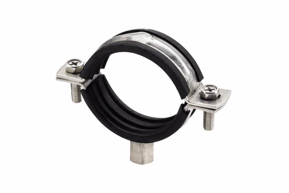 INDEX ABRIA4110 - Abrazadera isofónica reforzada M8+​M10. Inoxidable A4 (110, 25 uds.)