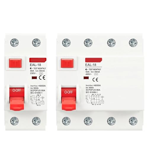 Disjoncteur différentiel 2P 25A 30mA Type A pour la protection électrique