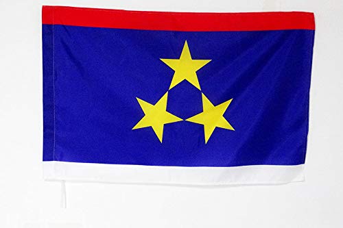 AZ FLAG Drapeau Province Autonome de Voïvodine en Serbie avec Fourreau pour Hampe, 150cm x 90cm