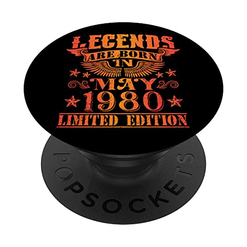 Cumpleaños Mayo 1980 Edición Limitada Regalo Legend May PopSockets PopGrip Intercambiable