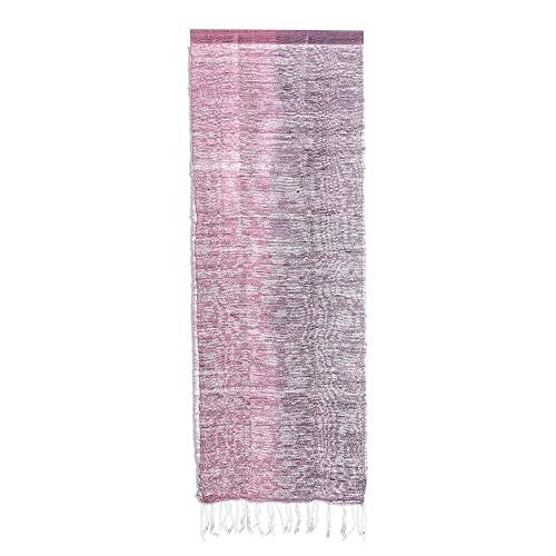 NOVICA Artisan Handmade Silk Scarf Pink Purple from Thailand Accessories Scarves Wrap Patterned Woven ' Bold Orchid'