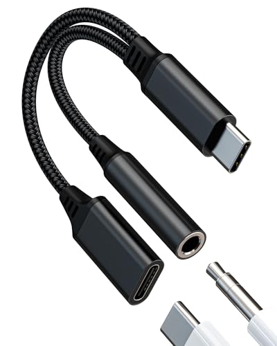 USB C - AUXA_v^[ wbhzWbNI[fBI iPhone 17 16 15 Pro Max 3.5mm Type CP[u (2C1) [d  ^ubg|[g iPad Audifonos S24 S23 S22 Ada