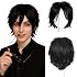 SEGOHAIR Anime Short Cosplay Wigs Halloween Party Spiky Layered Cosplay Wigs Synthetic Short Hair for Men & WomenBlack Style