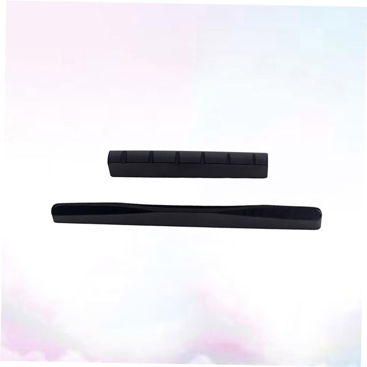 Hemoton Bone Guitar Bridge Saddle Nut Set Lightweight and Durable for Folk Classical Electric Guitars Black