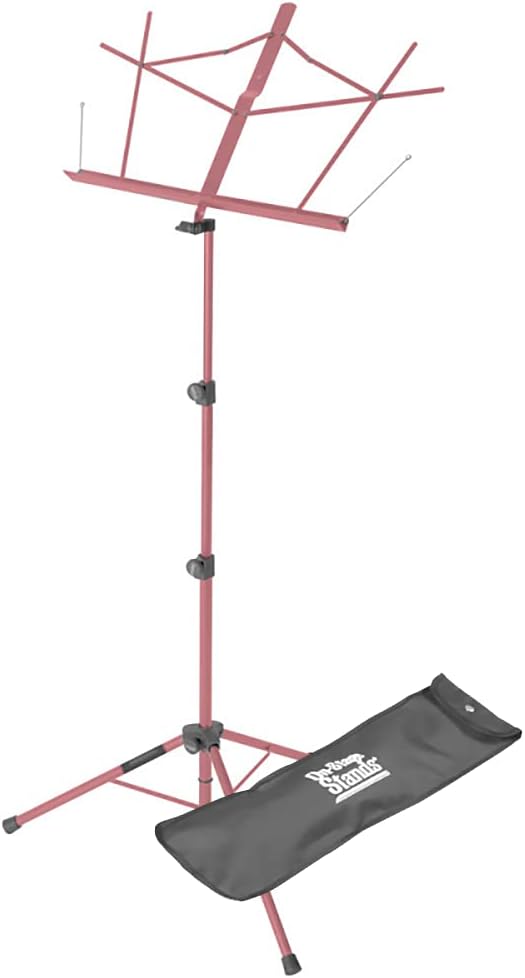 On-Stage SM7122PKB Compact Folding Sheet Music Stand with Bag, Pink