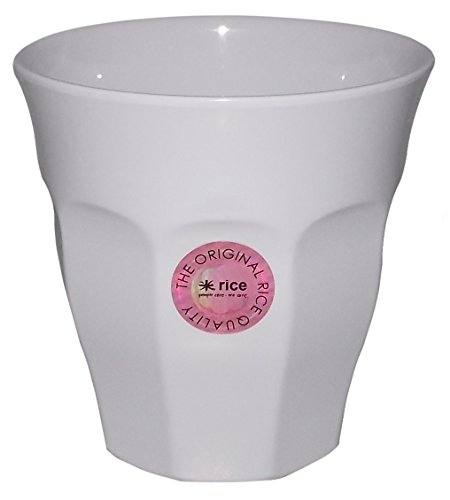 Rice Melamine Cup White - Medium Solid Plain Colour