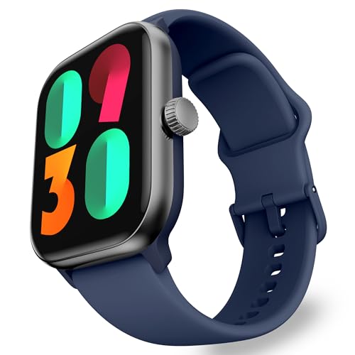 Image of OCTANDRA Pulse 2 VeryFit 1.85 inch AMOLED Smart Watch - Bluetooth Answer Call Alexa Body Energy Heart Rate Oxygen Saturation Sleep Monitor Step Tracker - IP68 Fitness Watches for Men Women (GTX10) (Blue)