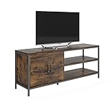 mesa para tv 65 pulgadas Estilo y diseño: Los paneles rústicos industriales de color marrón se combinan con el negro, para un ambiente industrial levantado por un toque campestre, chic traerá un nuevo encanto a tu sala de estar.