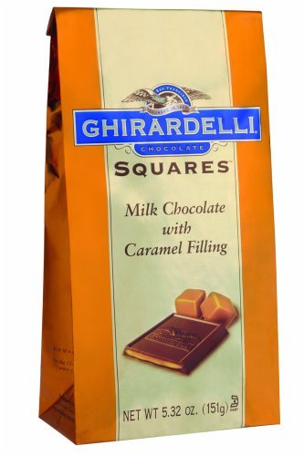Ghirardelli Chocolate Squares, Milk Chocolate with Caramel Filling, 5.32-Ounce Packages (Pack of 3)3
