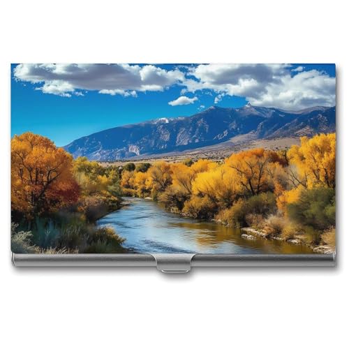 New Mexico Mountain Prints Business Card Case Pocket Card Holder Slim Card Wallet for Men Women