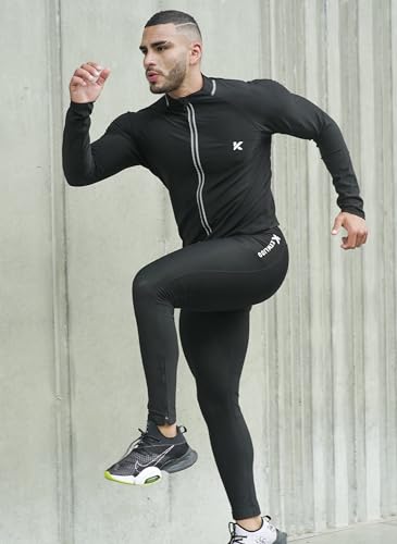 Kewlioo Conjunto de camisa e calça Pro Sauna completa para homens - Compressão de suor com retenção