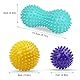 URAQT Massagebälle Faszienball, 3er Set Igelball Set, Spiked Massage Ball Hart, Massagebälle mit Noppen,für Rücken Beine Füße Hände