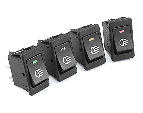 Interrupteur à bascule 4 broches 35A avec voyant LED vert pour auto
