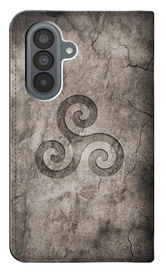 Étui cuir premium Triskele Samsung Galaxy A37 à texture de pierre - 2