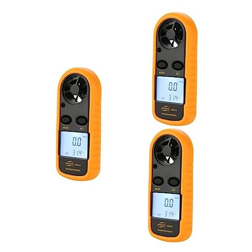 VILLCASE 3 Pecas Medição Do Vento Medidores De Vento Portáteis Anemômetro Medidor De Vento Portátil Anemômetro Navegando Anemômetro Kiteflying Anemômetro Windsurf Ar Condicionado Pipa