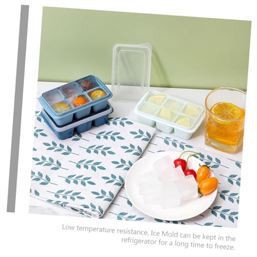 Bandeja para cubitos de hielo 3 pcs con tapa azul degradado miniatura 7