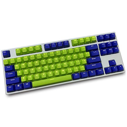 Keycaps 87 tasti PBT Copritasti Tastiera meccanica Doppio retroilluminato Parola trasparente da gioco per layout USA per Cherry MX vendi solo copritasti