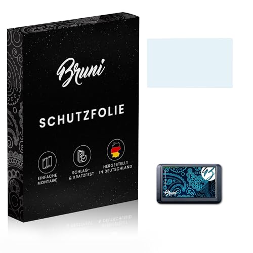 Bruni Película Protectora compatible con Garmin nüvi 255W Protector Película, claro Lámina Protectora (2X)