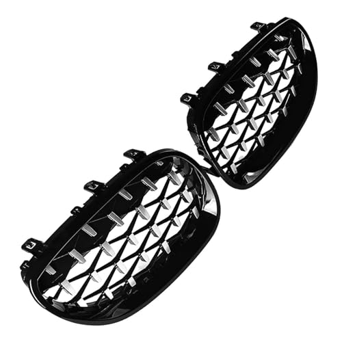 Rejilla frontal doble para BMW E60 con acabado diamante negro que renueva la estética de tu coche