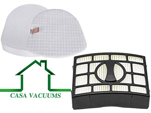 Casa Vacuums Replacement Filter Kit for Shark Navigator Zero-M Lift-Away Speed Upright Vacuum UV650, ZU560, ZU560C, ZU561, ZU562, ZU572. Part #'s XHEPA560 & XFFK560