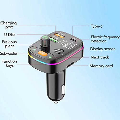 FMトランスミッター Bluetooth 5.0車載充電器 車載FMトラン