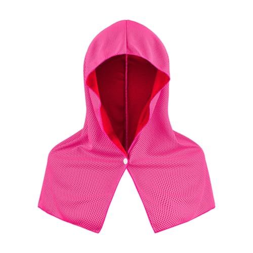 predolo Lightweight Towel for Cooling and Sun Neck Wrap for Sports, Rose Red