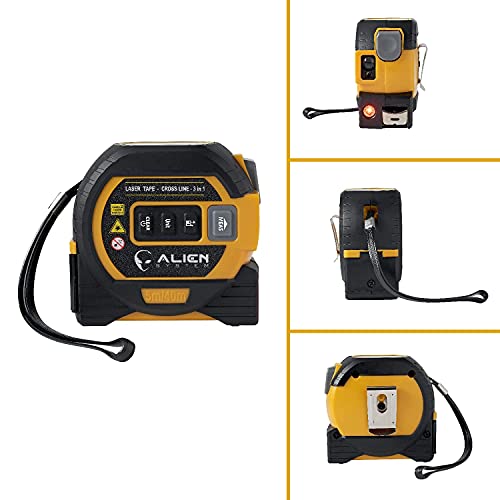 Laser Tape Measure 3-In-1 With Top Lcd Display - Tape Measure Retractable Up To 16Ft And Digital Laser Measuring Tool Up To 131Ft And Cross Line Laser - In/Ft/M Scales - Batteries Included #TOP7