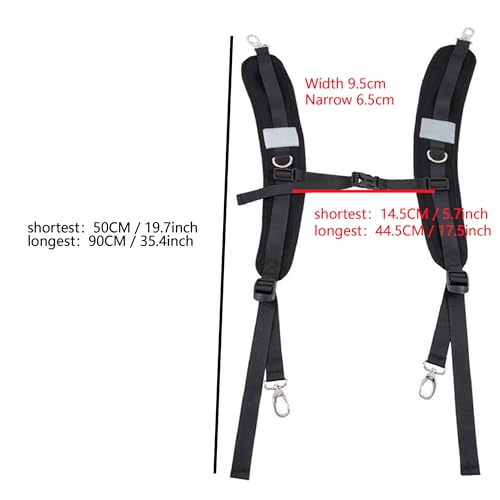 CZAKOMIX 1 par Correa Mochila, Correas Ajustables De Hombro, Correas Portátiles De Mochila, Accesorios Adultos (Negro) - imagen 2