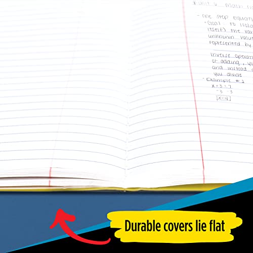 Five Star Composition Notebooks, 6 Pack, Wide Ruled Paper, 9-3/4" X 7-1/2", 100 Sheets, Assorted Colors (950009) #TOP3