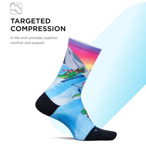 Image of Feetures Elite Light Cushion Mini Crew Sock - Sport Sock with Targeted Compression