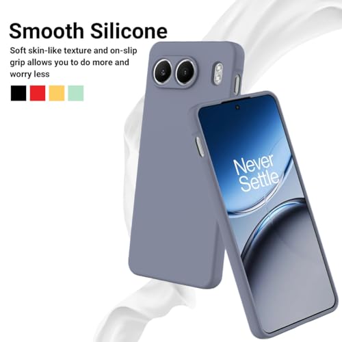 Image of DIZORO Microfiber Candy Compatible for Oneplus Nord 4 5G Smooth Touch Cushion Liquid Soft Silicone Gel Rubber Phone Cases Non-Slip Full Body Protective Shockproof Back Cover - LG