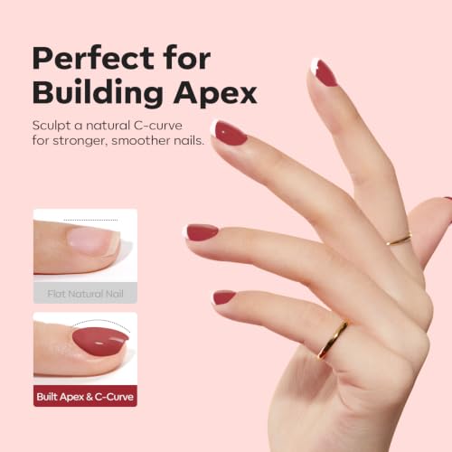 Image of modelones Builder Nail Gel, Burgundy Red Builder 8-in-One, Red Wine