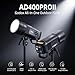 Godox AD400 Pro II AD400Pro II Outdoor Flash Strobe, 400Ws 2.4G TTL 1/8000 HSS Monolight, 0.01-1s Recycle, 30W Modeling Lamp, GODOX AD400ProII AD 400 Pro II with Rechargeable Battery & Bowens Mount