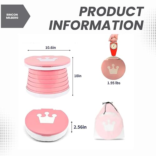 image for Rincon Milberg Portable Potty Seat for Toddler Travel – Foldable, Li